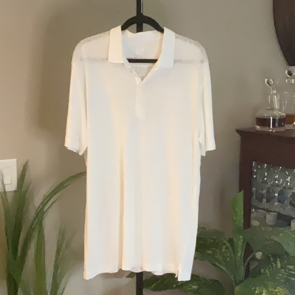 120% LINO - White Casual Polo Shirt - NEW - Picture 1 of 9